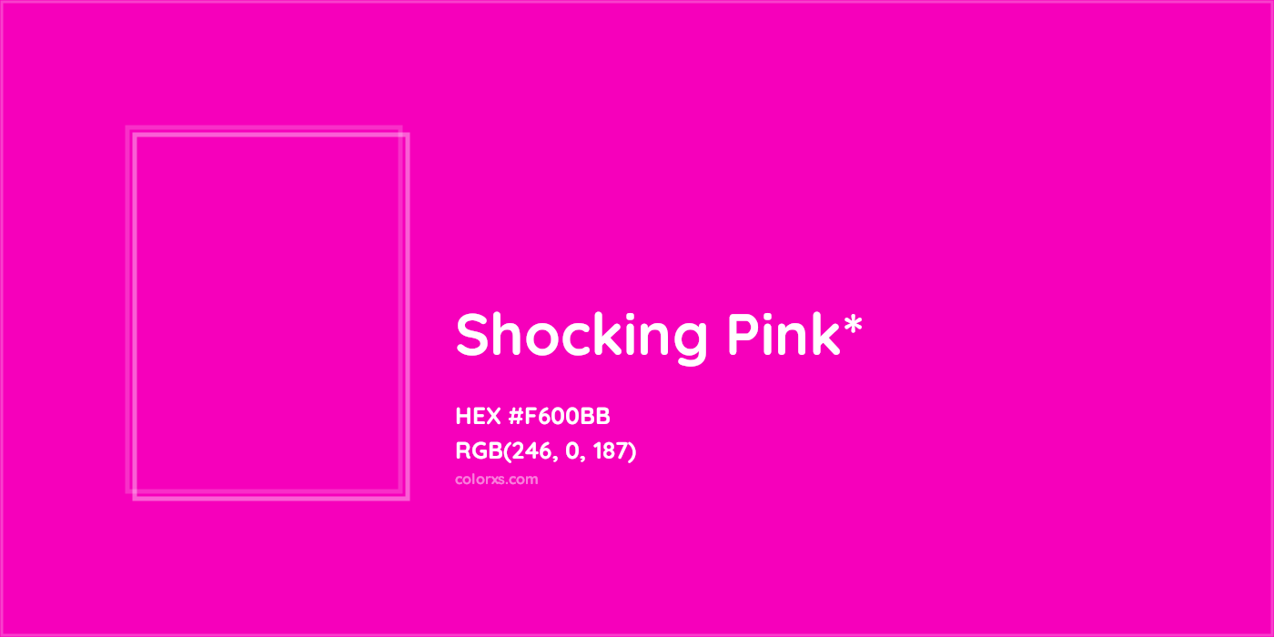 HEX #F600BB Color Name, Color Code, Palettes, Similar Paints, Images