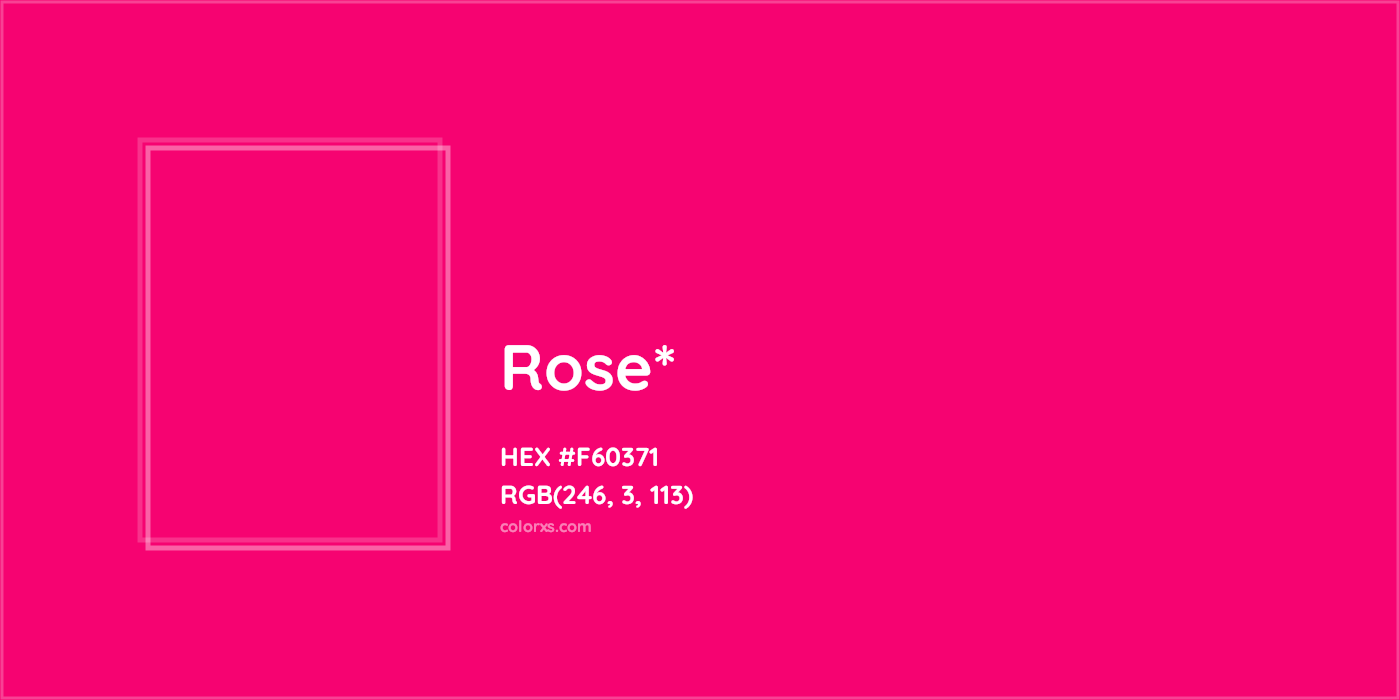 HEX #F60371 Color Name, Color Code, Palettes, Similar Paints, Images