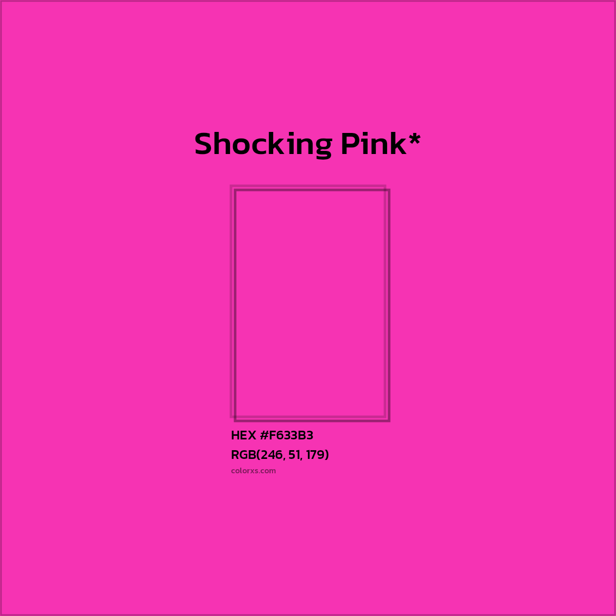 HEX #F633B3 Color Name, Color Code, Palettes, Similar Paints, Images