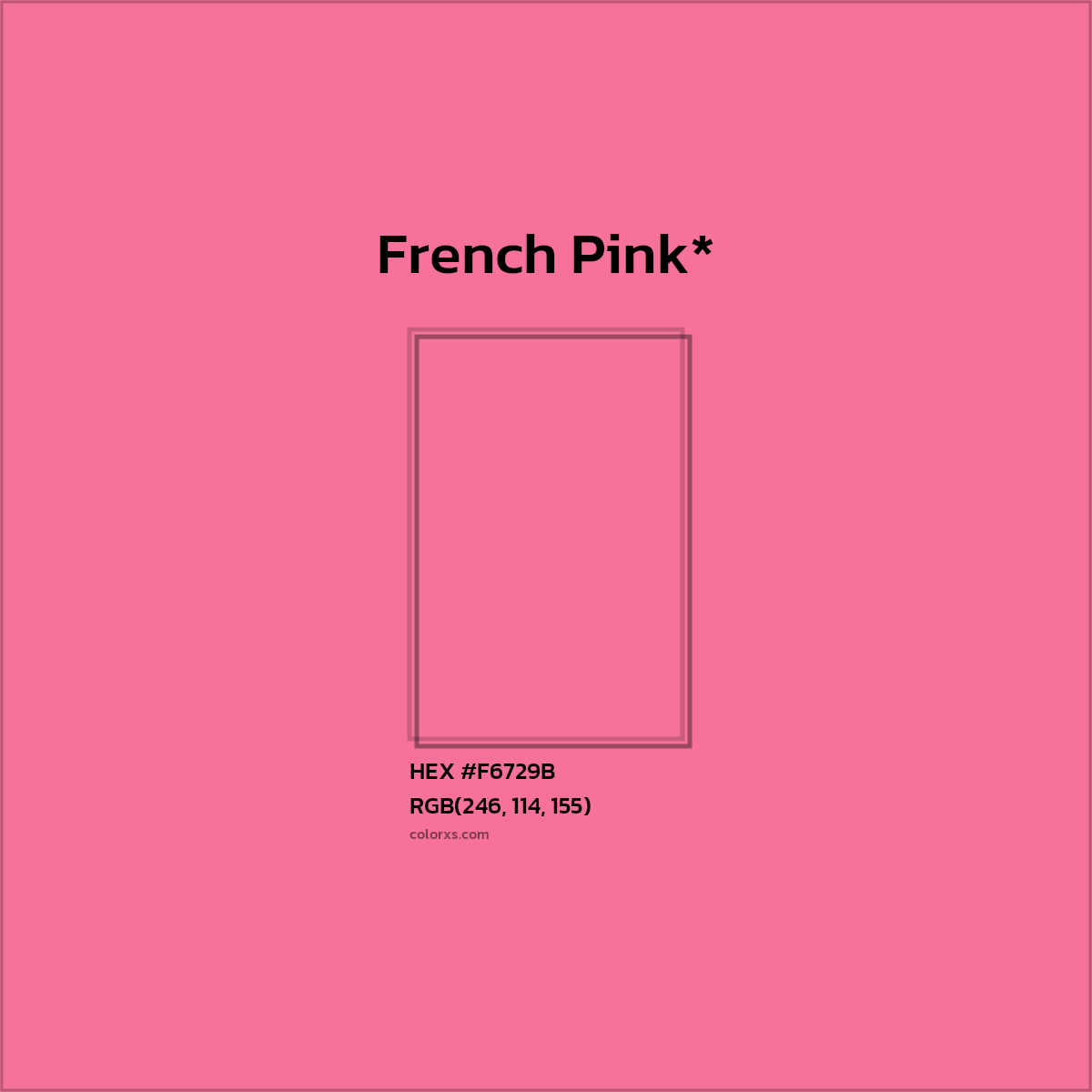 HEX #F6729B Color Name, Color Code, Palettes, Similar Paints, Images