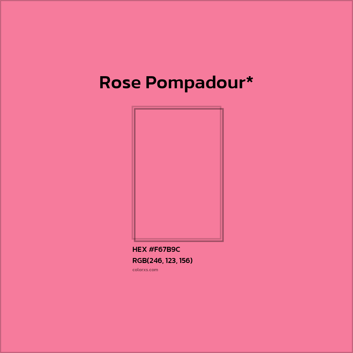 HEX #F67B9C color name, color code and palettes - colorxs.com