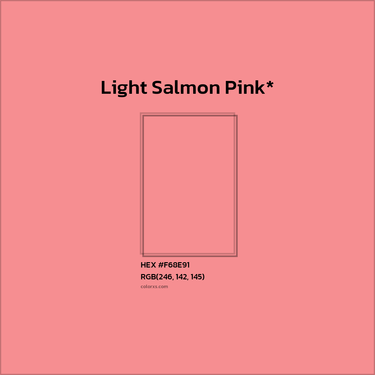 HEX #F68E91 Color Name, Color Code, Palettes, Similar Paints, Images