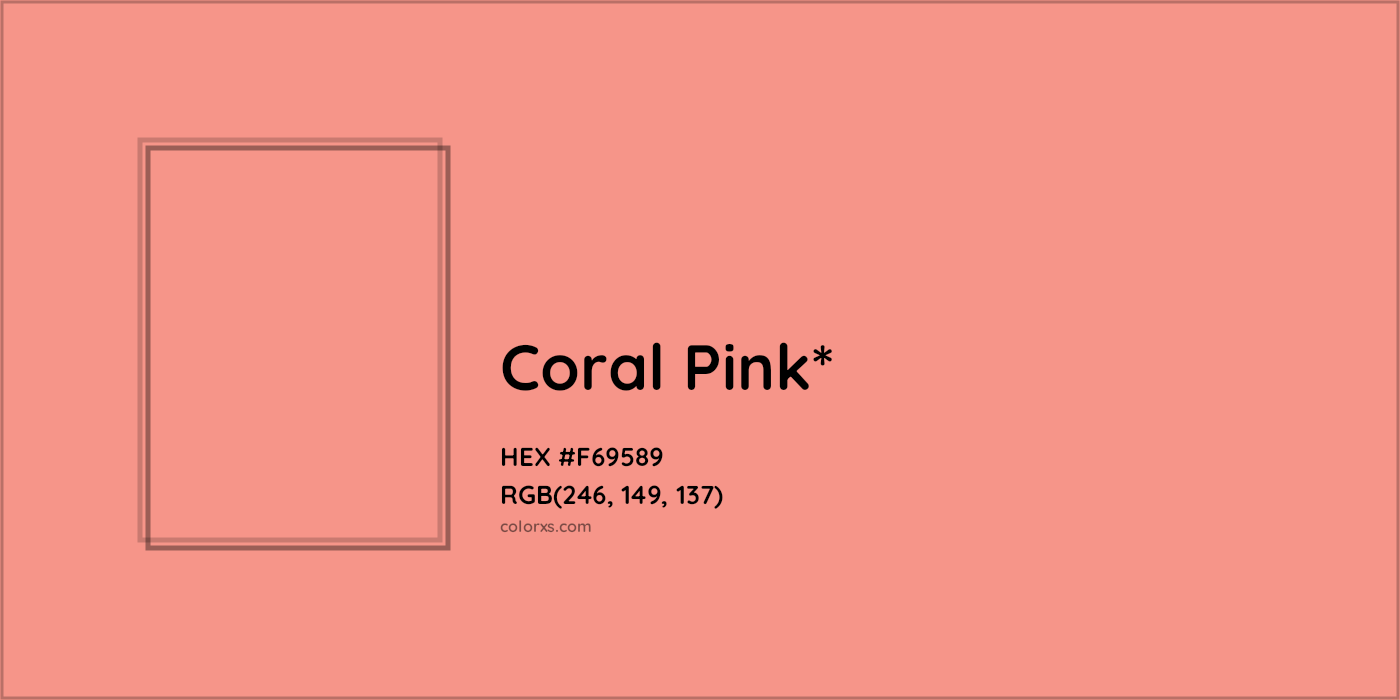 HEX #F69589 Color Name, Color Code, Palettes, Similar Paints, Images