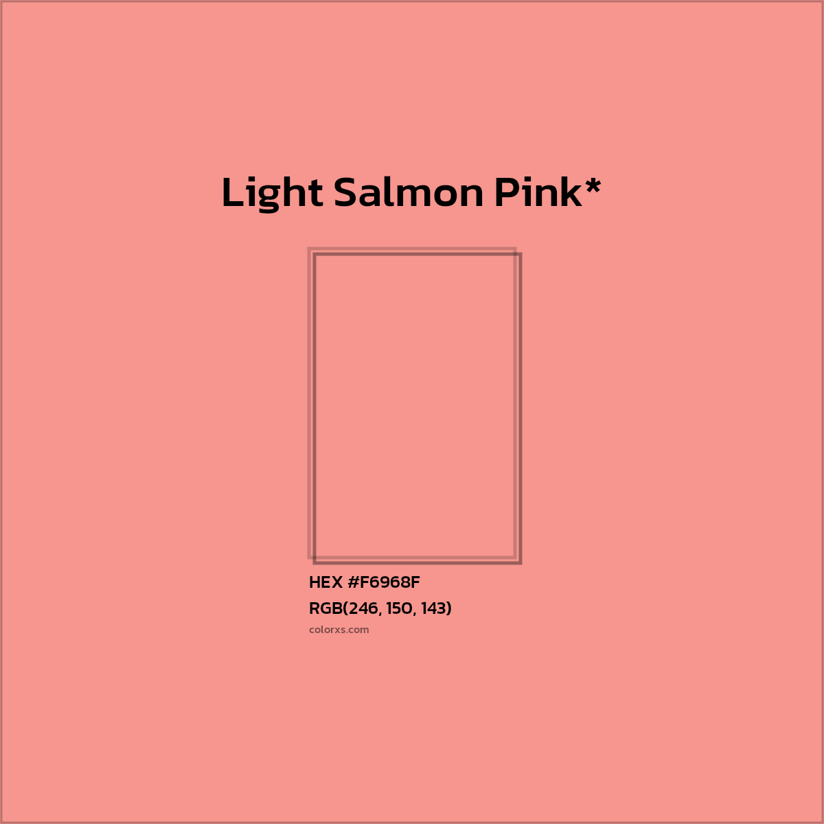 HEX #F6968F Color Name, Color Code, Palettes, Similar Paints, Images