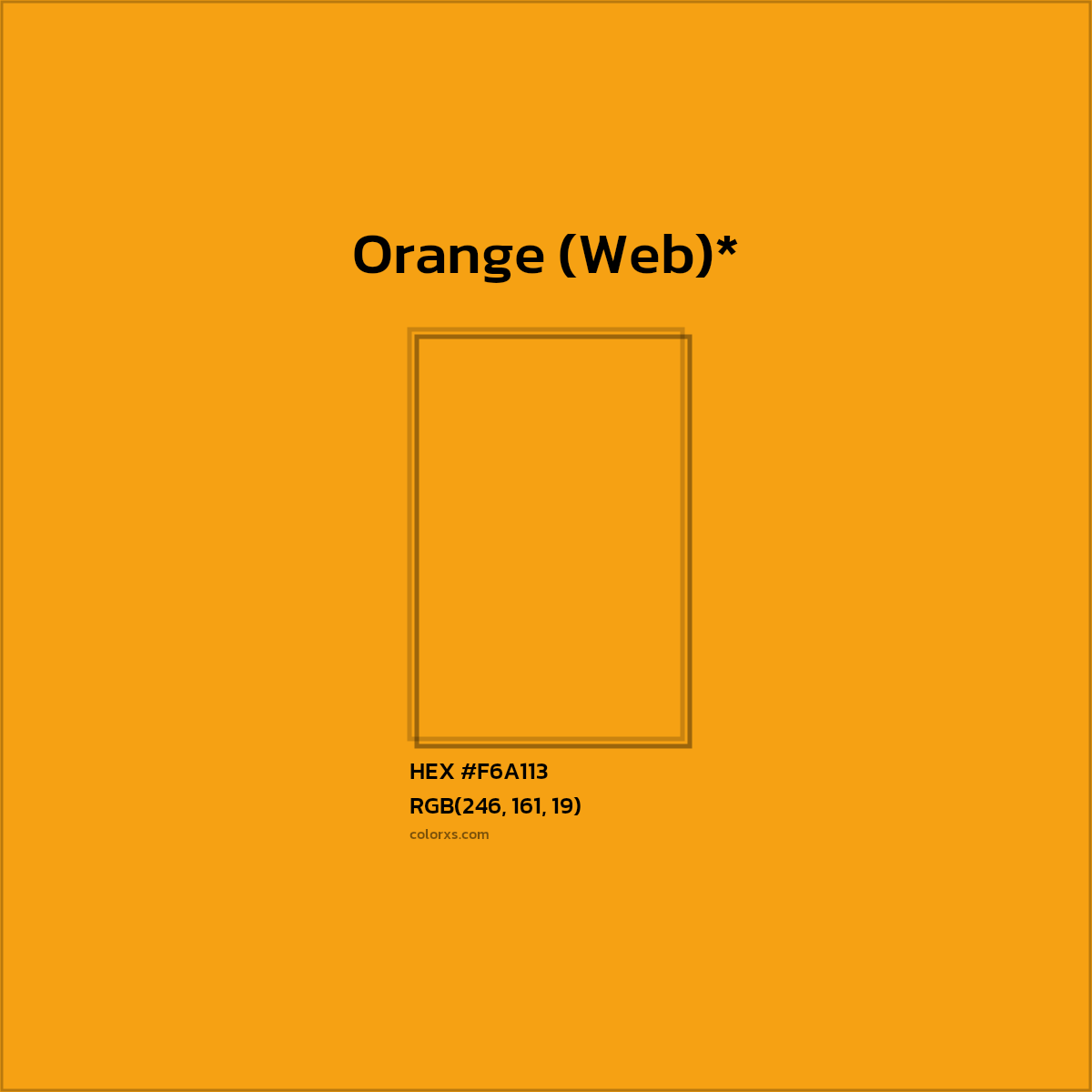 HEX #F6A113 Color Name, Color Code, Palettes, Similar Paints, Images