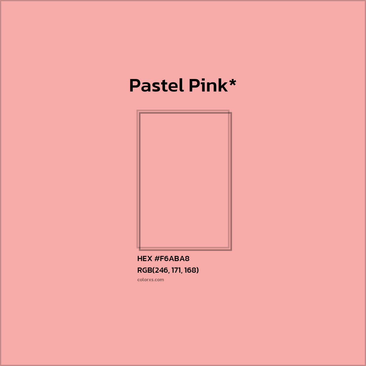 HEX #F6ABA8 Color Name, Color Code, Palettes, Similar Paints, Images