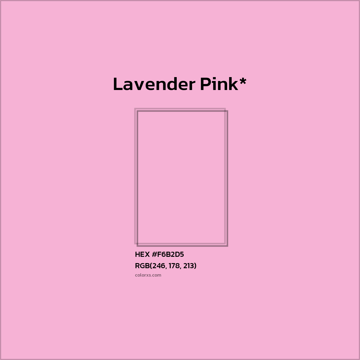 HEX #F6B2D5 Color Name, Color Code, Palettes, Similar Paints, Images