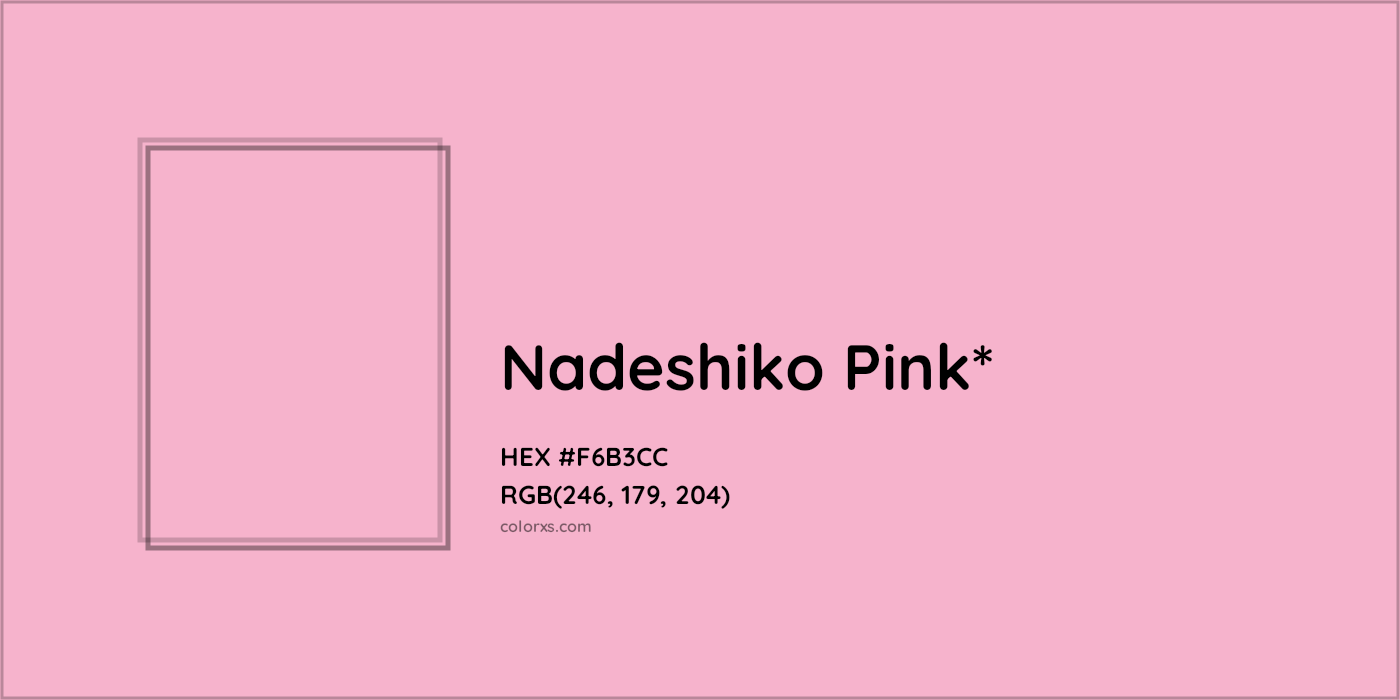 HEX #F6B3CC Color Name, Color Code, Palettes, Similar Paints, Images