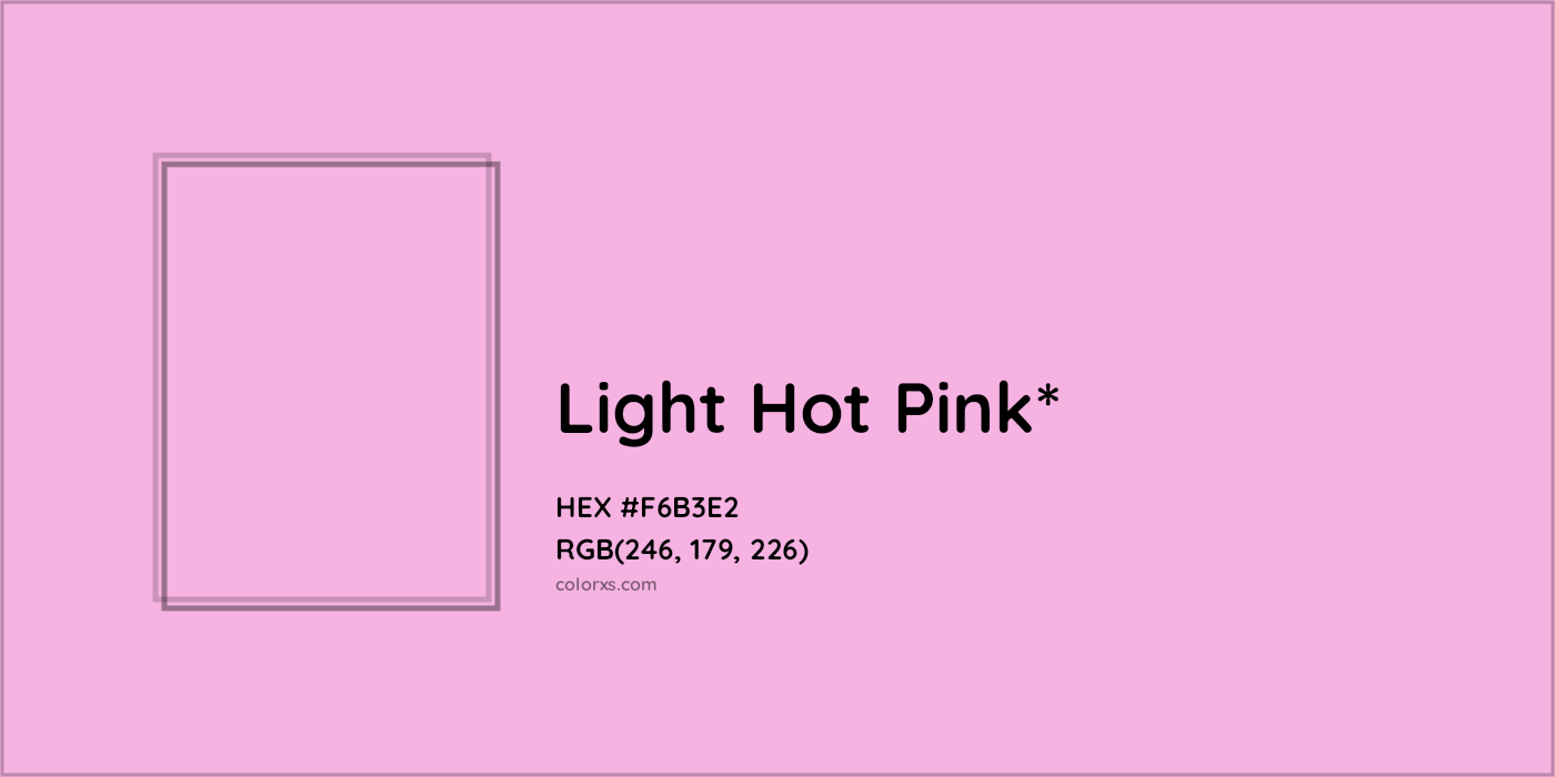 HEX #F6B3E2 Color Name, Color Code, Palettes, Similar Paints, Images