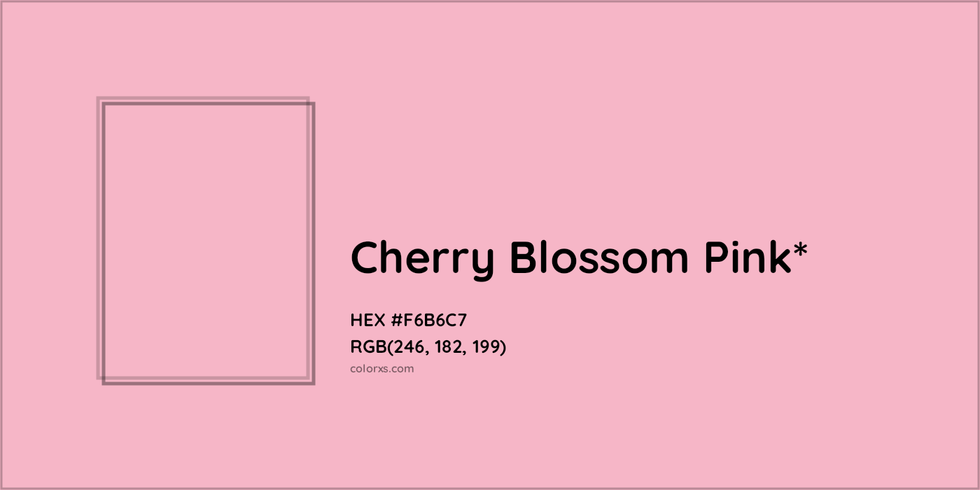 HEX #F6B6C7 Color Name, Color Code, Palettes, Similar Paints, Images