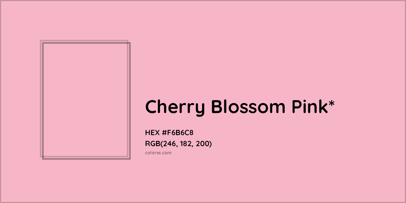 HEX #F6B6C8 Color Name, Color Code, Palettes, Similar Paints, Images