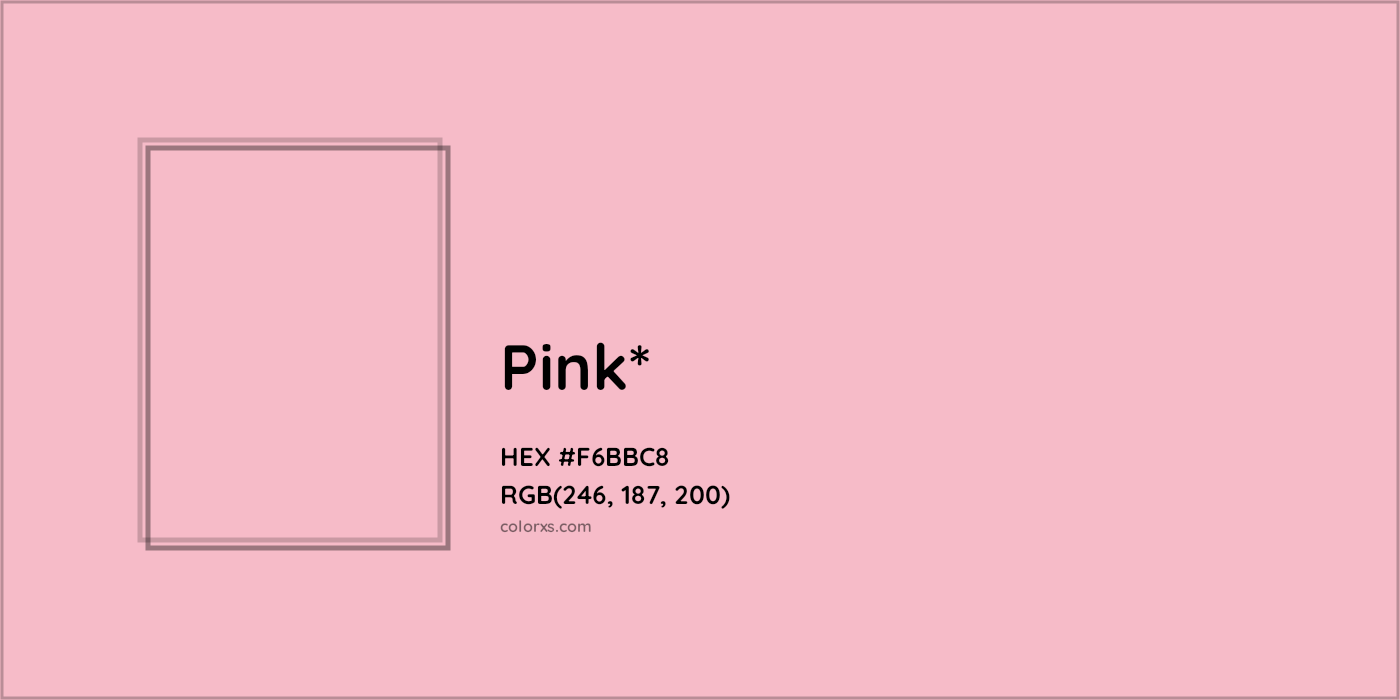 HEX #F6BBC8 Color Name, Color Code, Palettes, Similar Paints, Images