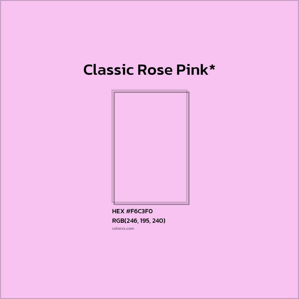 HEX #F6C3F0 Color Name, Color Code, Palettes, Similar Paints, Images