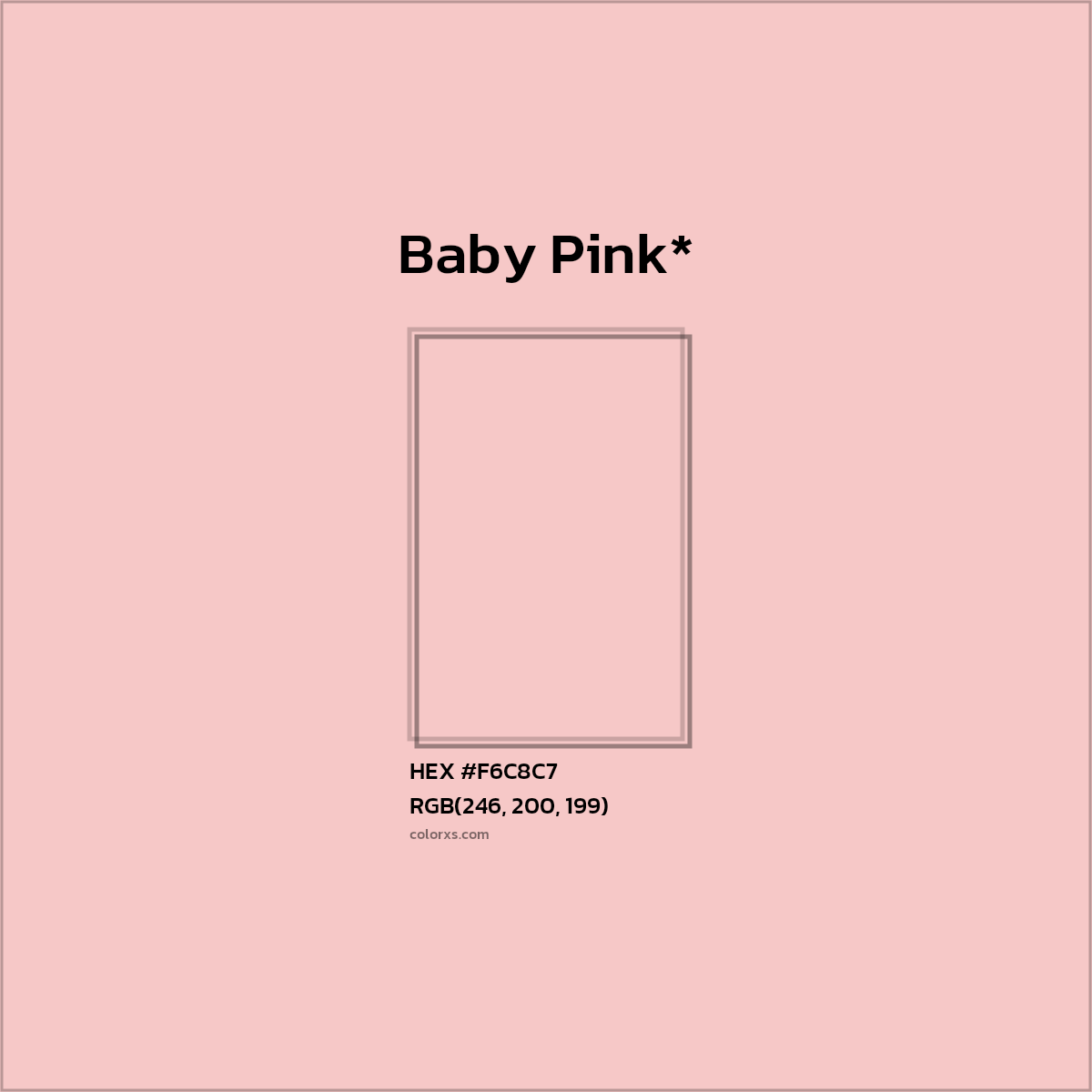 HEX #F6C8C7 Color Name, Color Code, Palettes, Similar Paints, Images