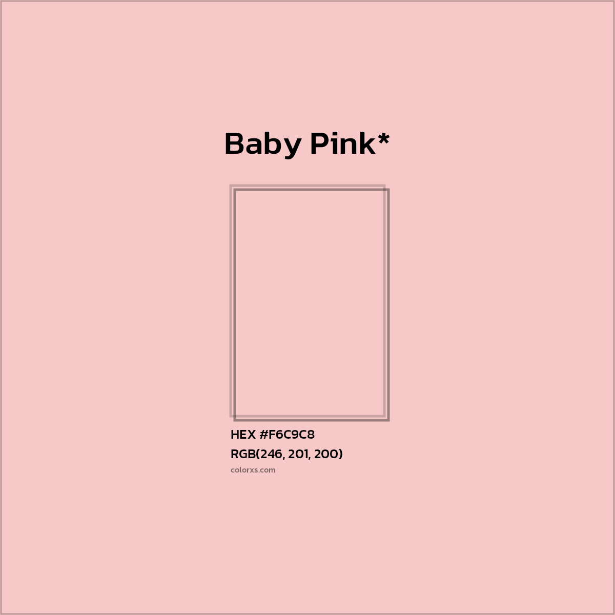HEX #F6C9C8 Color Name, Color Code, Palettes, Similar Paints, Images