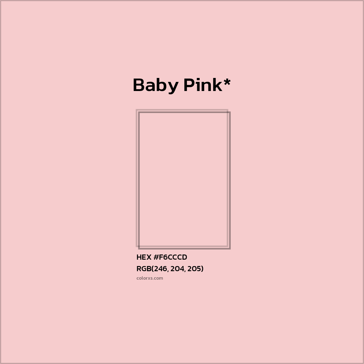 HEX #F6CCCD Color Name, Color Code, Palettes, Similar Paints, Images