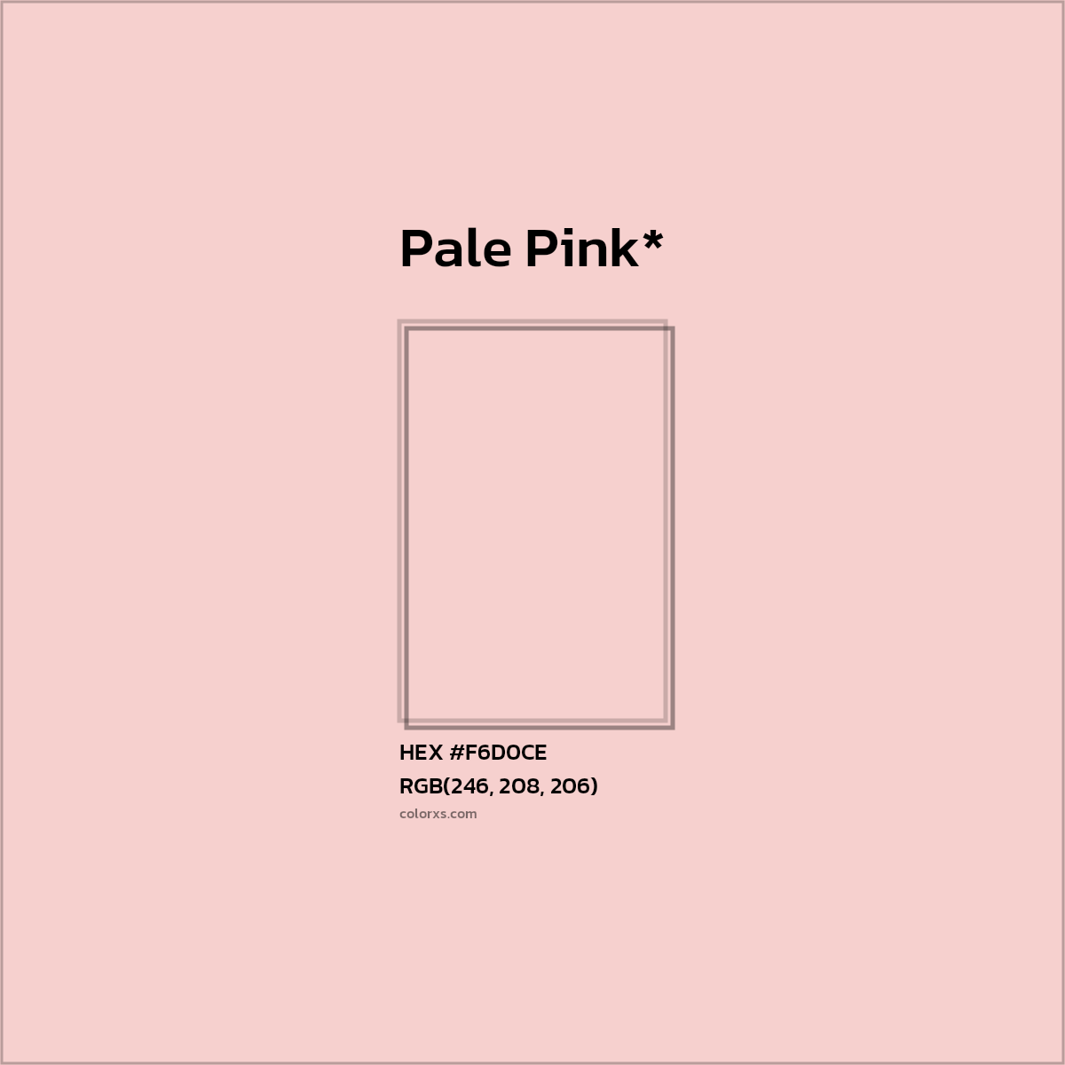 HEX #F6D0CE Color Name, Color Code, Palettes, Similar Paints, Images