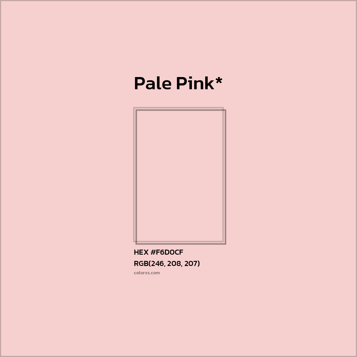 HEX #F6D0CF Color Name, Color Code, Palettes, Similar Paints, Images