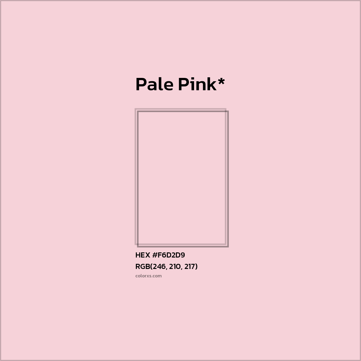 HEX #F6D2D9 Color Name, Color Code, Palettes, Similar Paints, Images