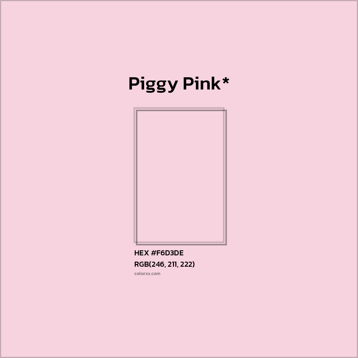 HEX #F6D3DE Color Name, Color Code, Palettes, Similar Paints, Images
