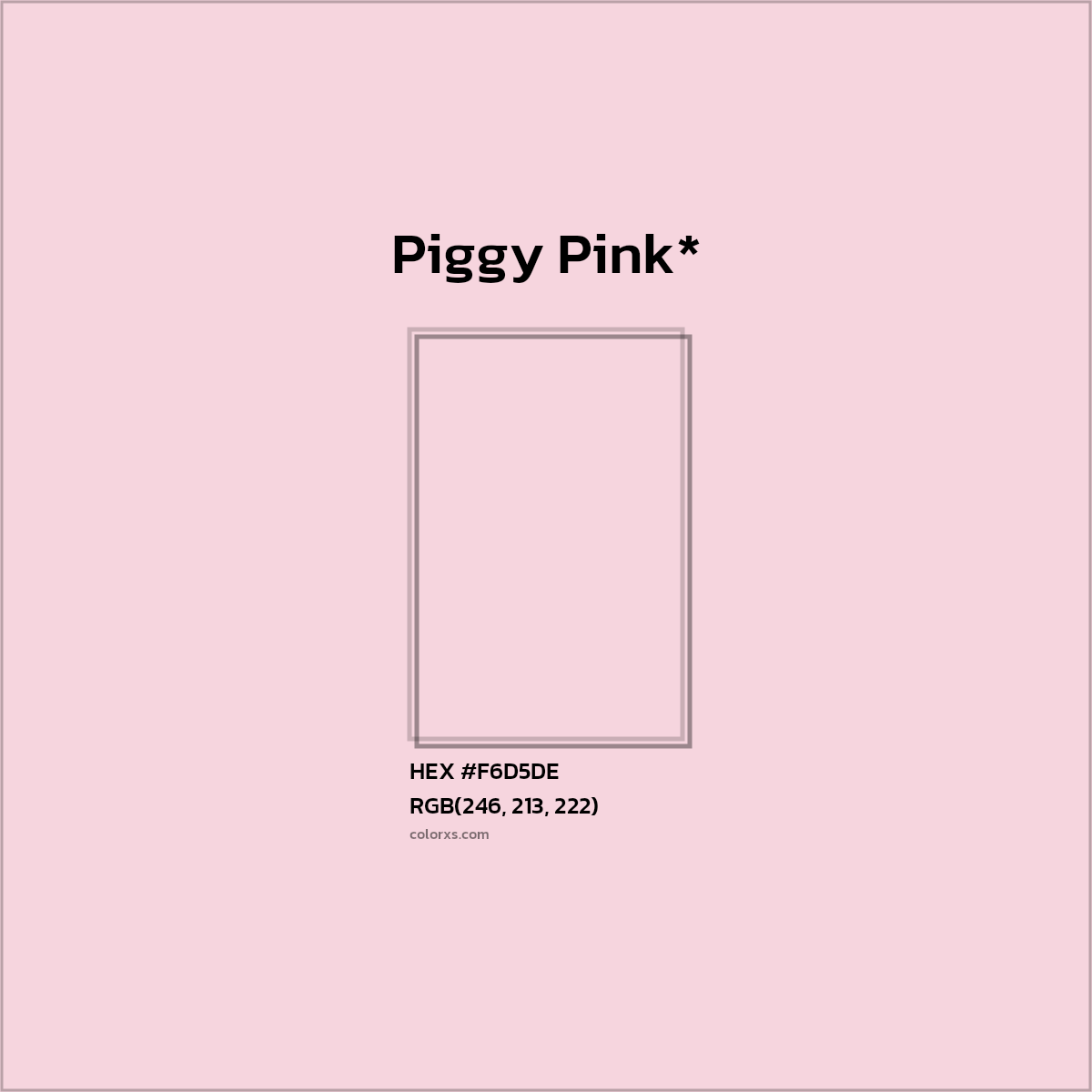 HEX #F6D5DE Color Name, Color Code, Palettes, Similar Paints, Images
