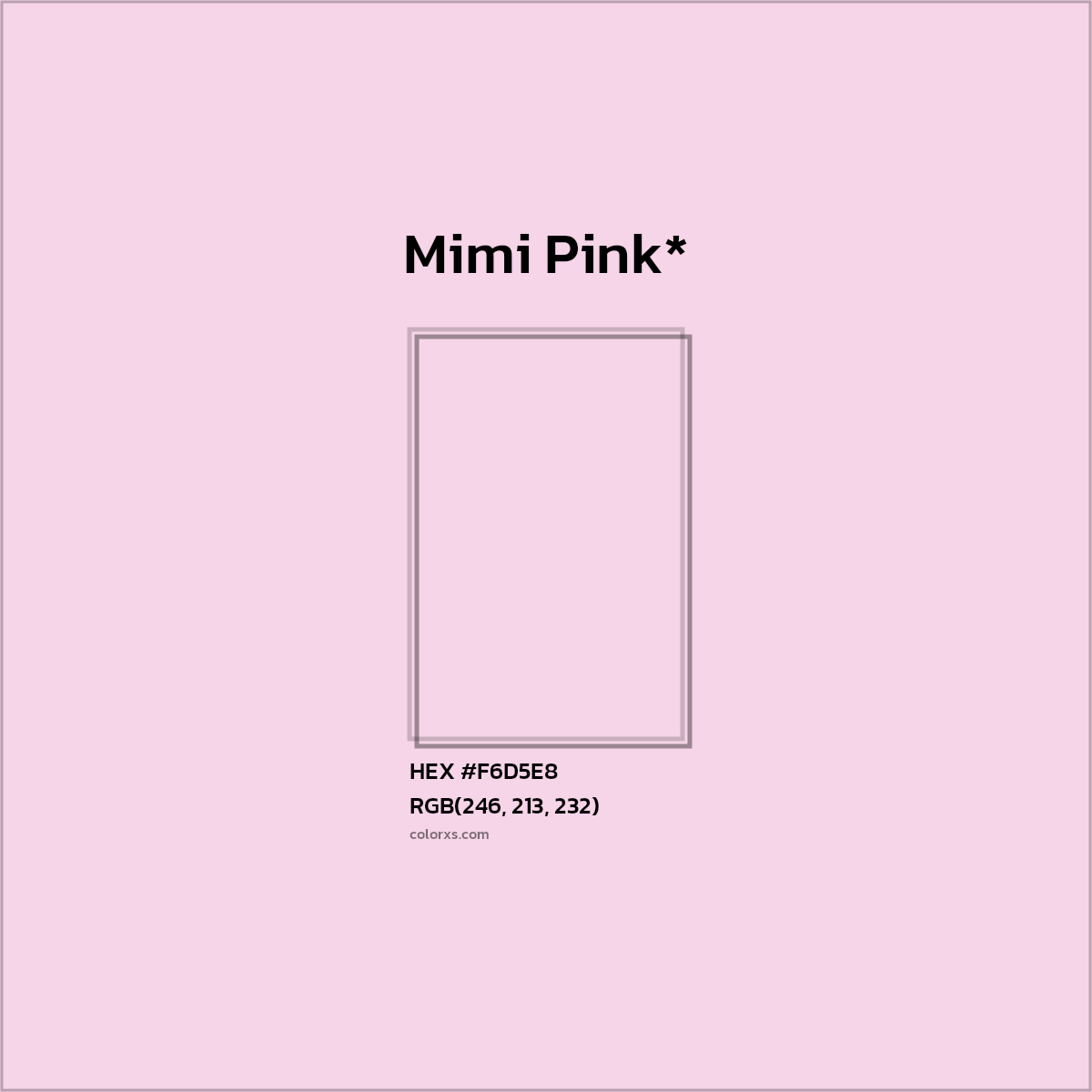 HEX #F6D5E8 Color Name, Color Code, Palettes, Similar Paints, Images