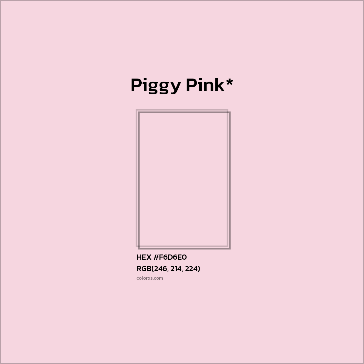 HEX #F6D6E0 Color Name, Color Code, Palettes, Similar Paints, Images