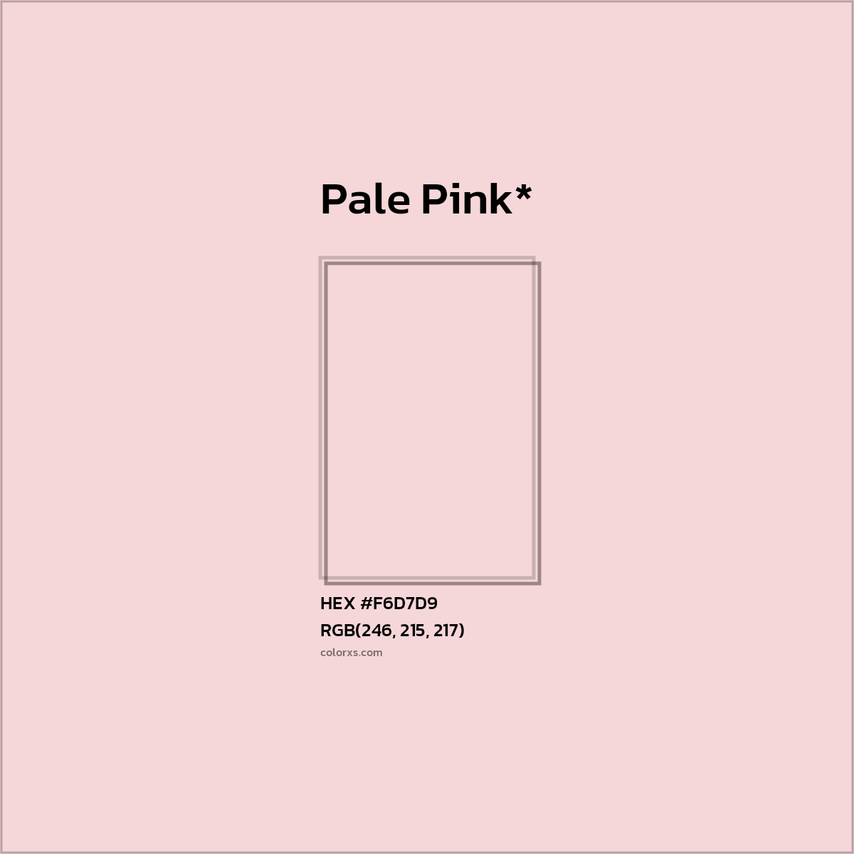 HEX #F6D7D9 Color Name, Color Code, Palettes, Similar Paints, Images