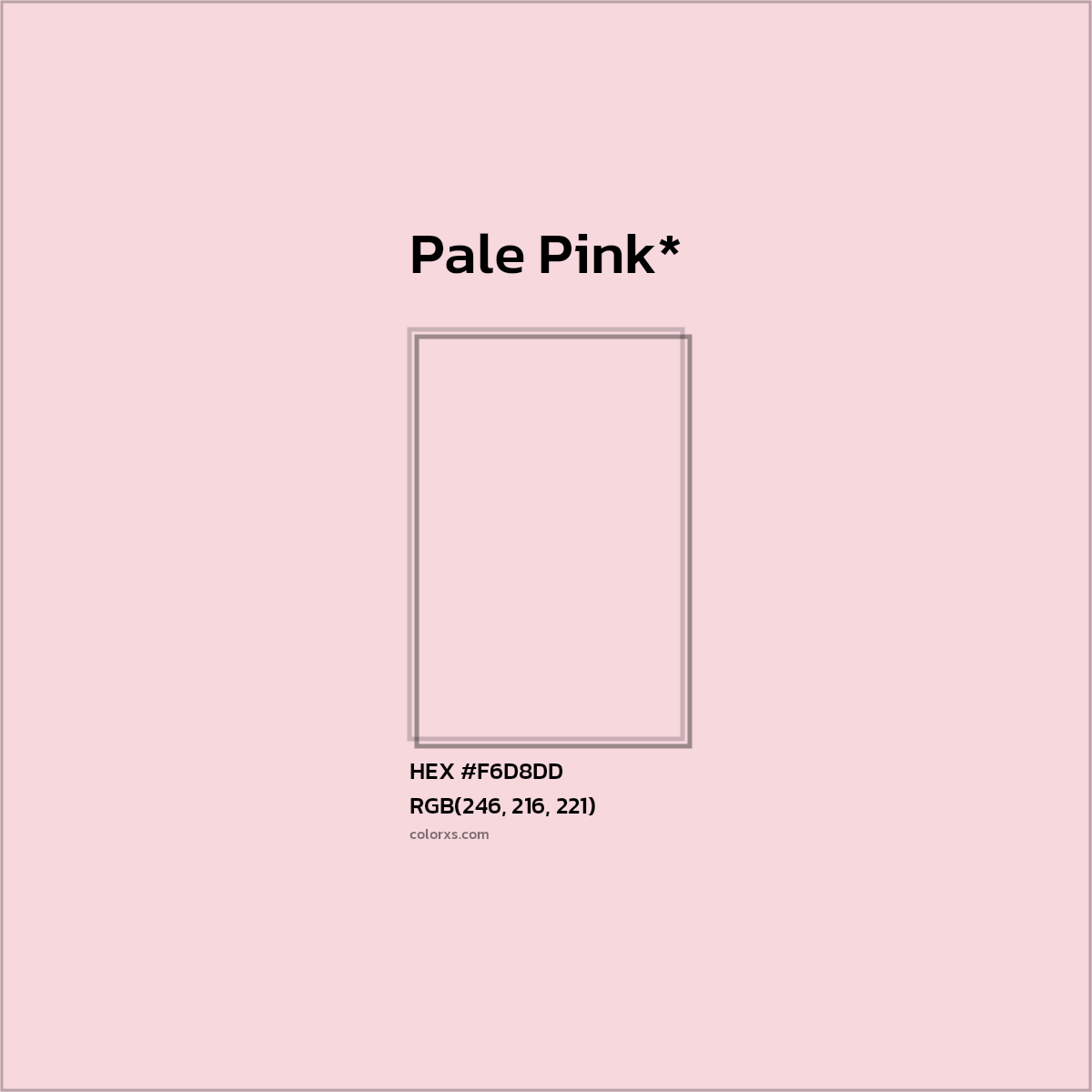 HEX #F6D8DD Color Name, Color Code, Palettes, Similar Paints, Images