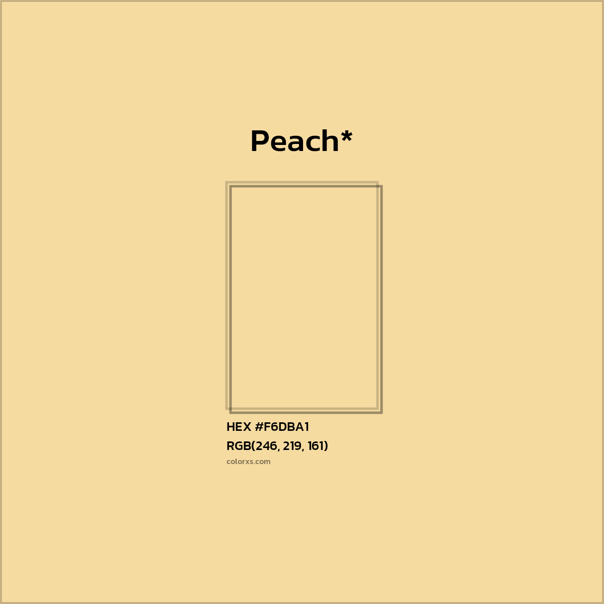HEX #F6DBA1 Color Name, Color Code, Palettes, Similar Paints, Images