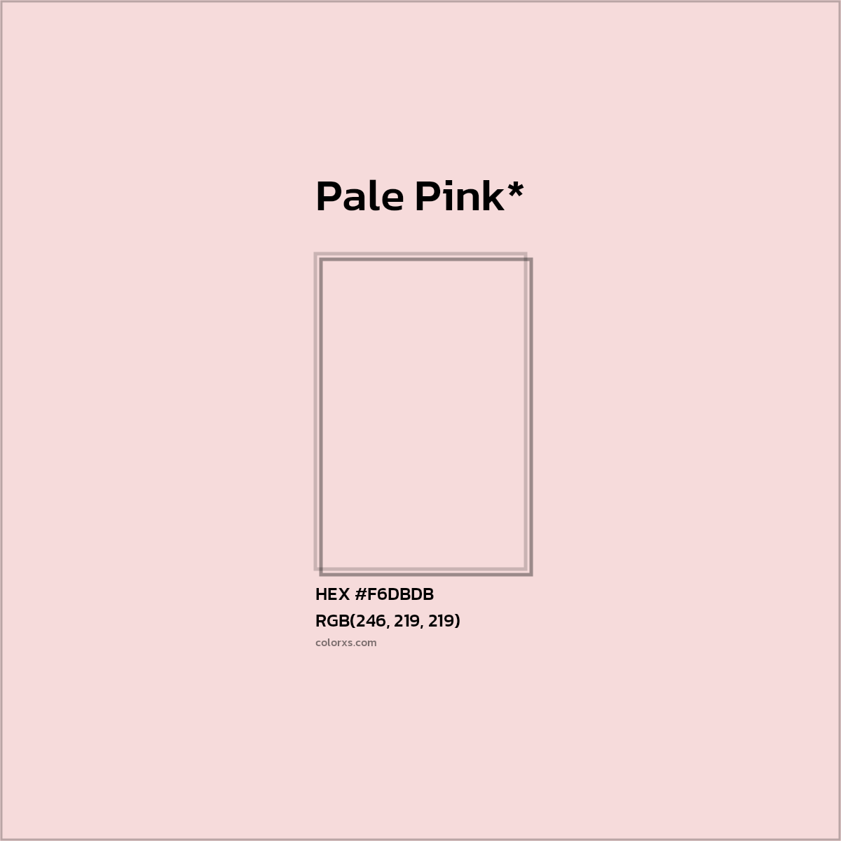 HEX #F6DBDB Color Name, Color Code, Palettes, Similar Paints, Images