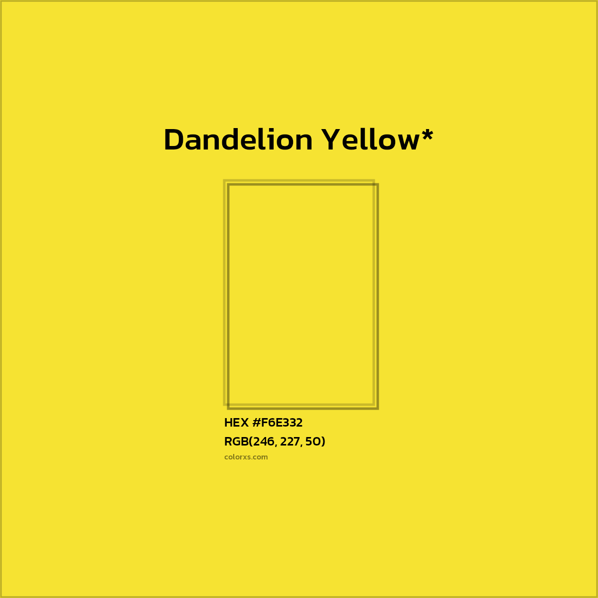HEX #F6E332 Color Name, Color Code, Palettes, Similar Paints, Images