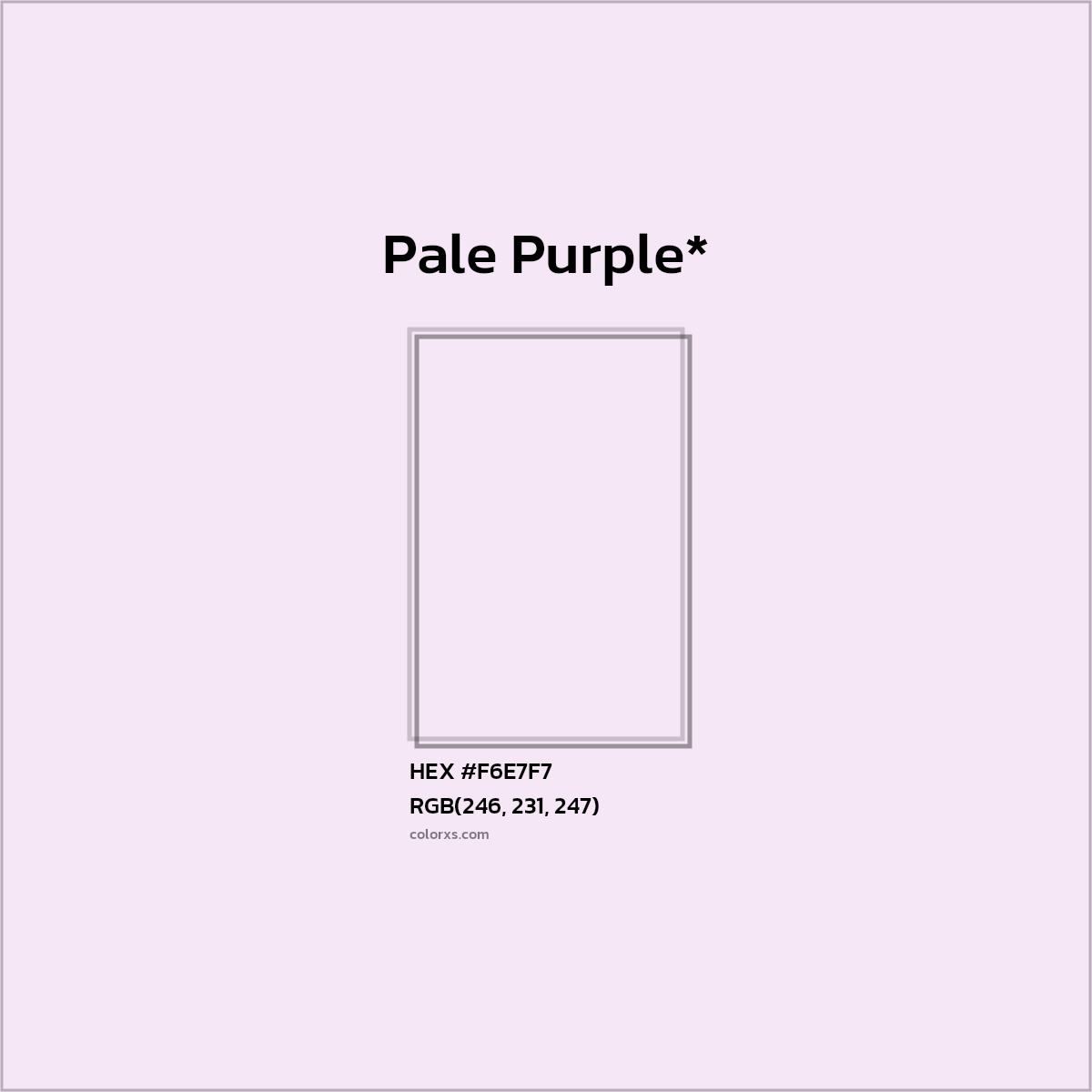 HEX #F6E7F7 Color Name, Color Code, Palettes, Similar Paints, Images