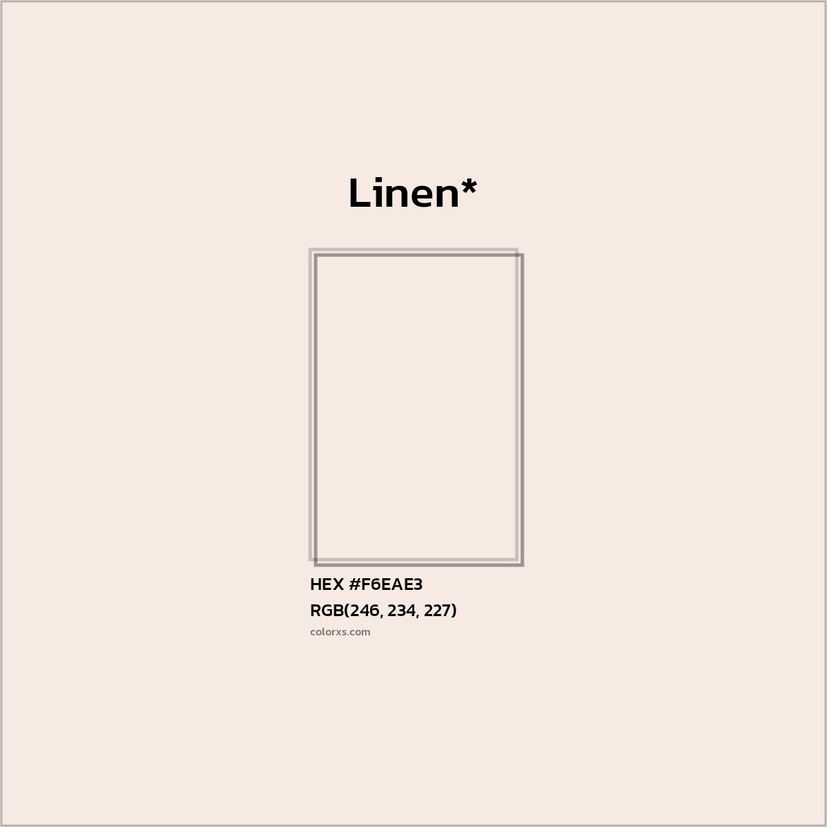 HEX #F6EAE3 Color Name, Color Code, Palettes, Similar Paints, Images