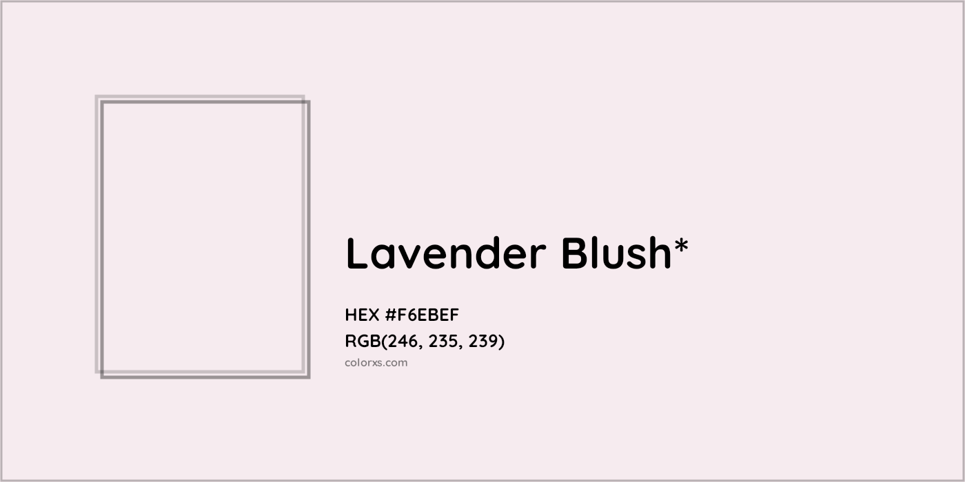 HEX #F6EBEF Color Name, Color Code, Palettes, Similar Paints, Images