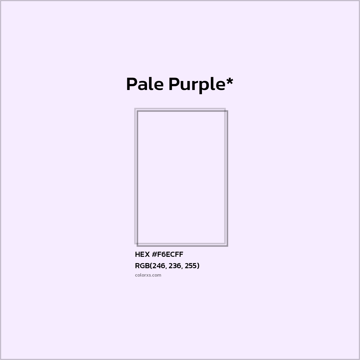 HEX #F6ECFF Color Name, Color Code, Palettes, Similar Paints, Images