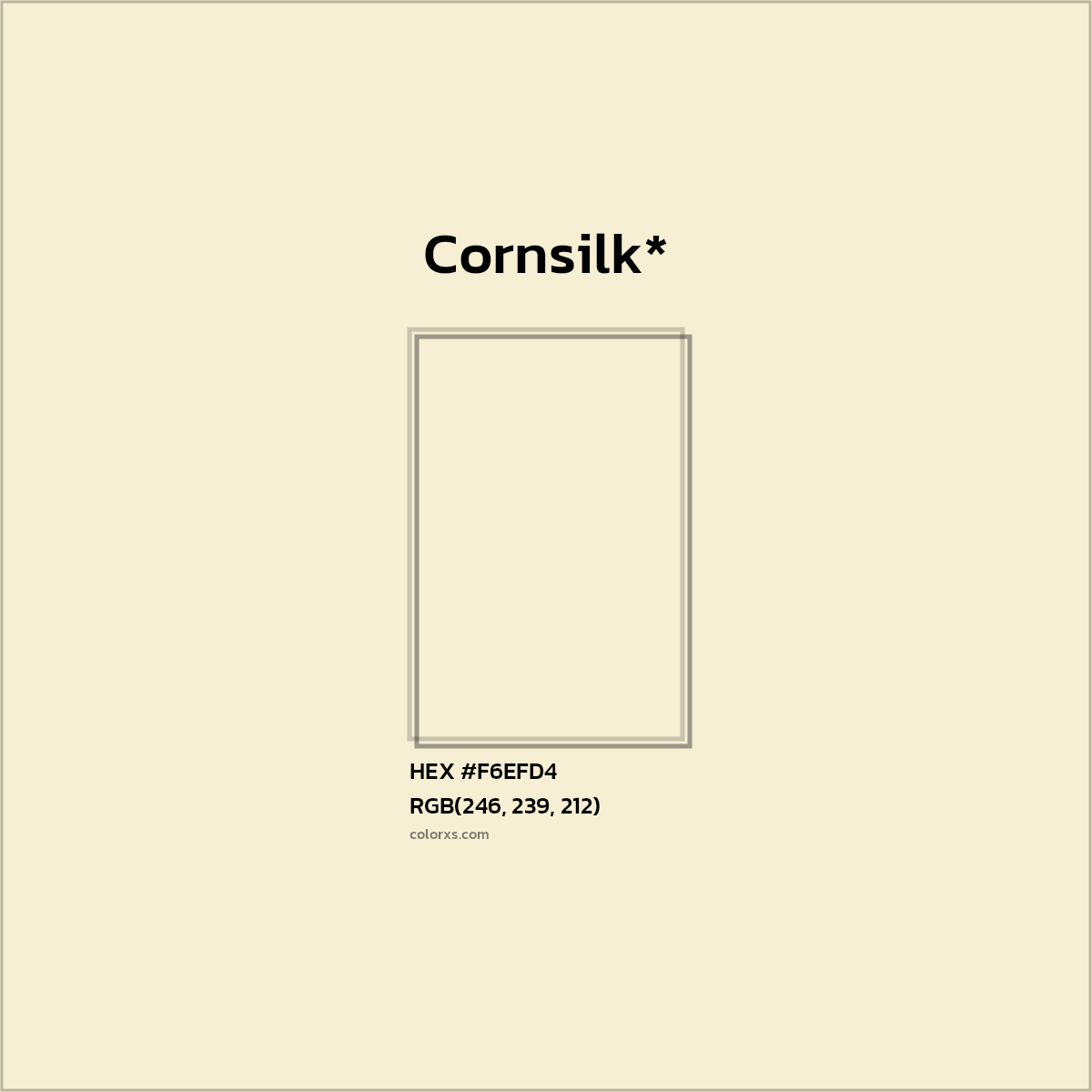 HEX #F6EFD4 Color Name, Color Code, Palettes, Similar Paints, Images