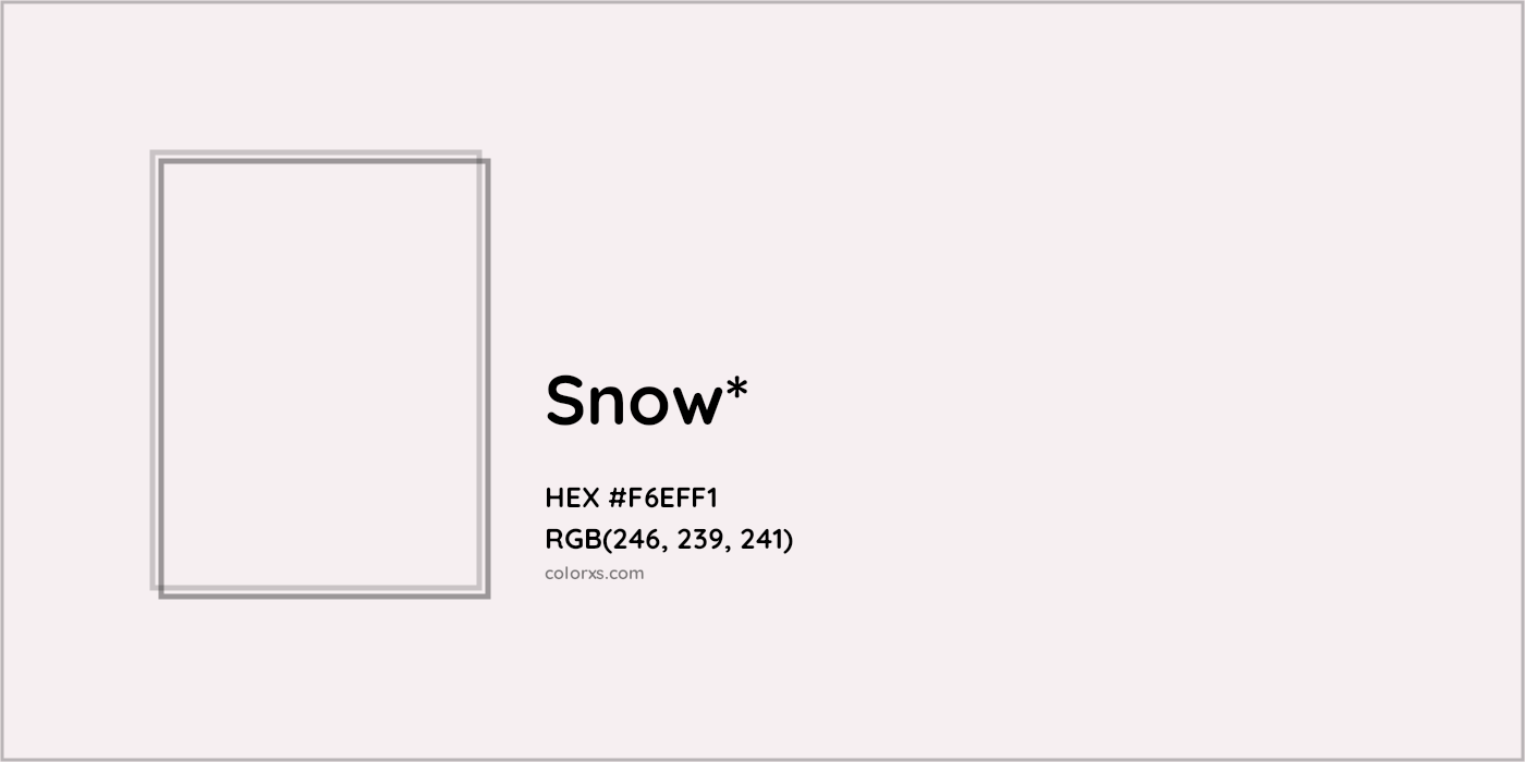 HEX #F6EFF1 Color Name, Color Code, Palettes, Similar Paints, Images