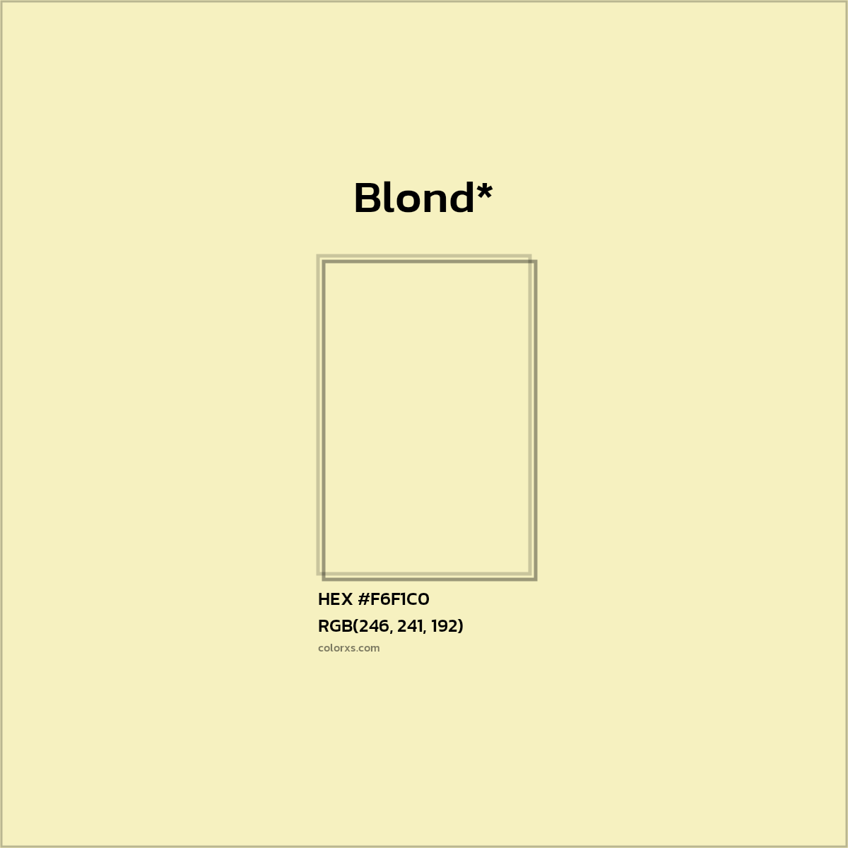 HEX #F6F1C0 Color Name, Color Code, Palettes, Similar Paints, Images