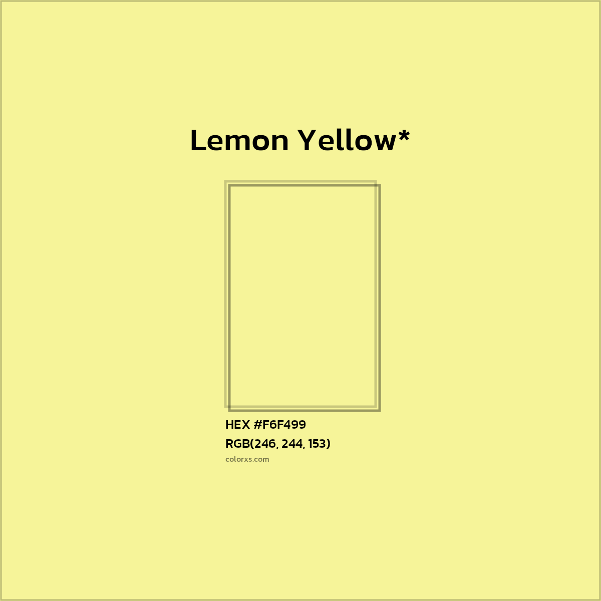 HEX #F6F499 Color Name, Color Code, Palettes, Similar Paints, Images