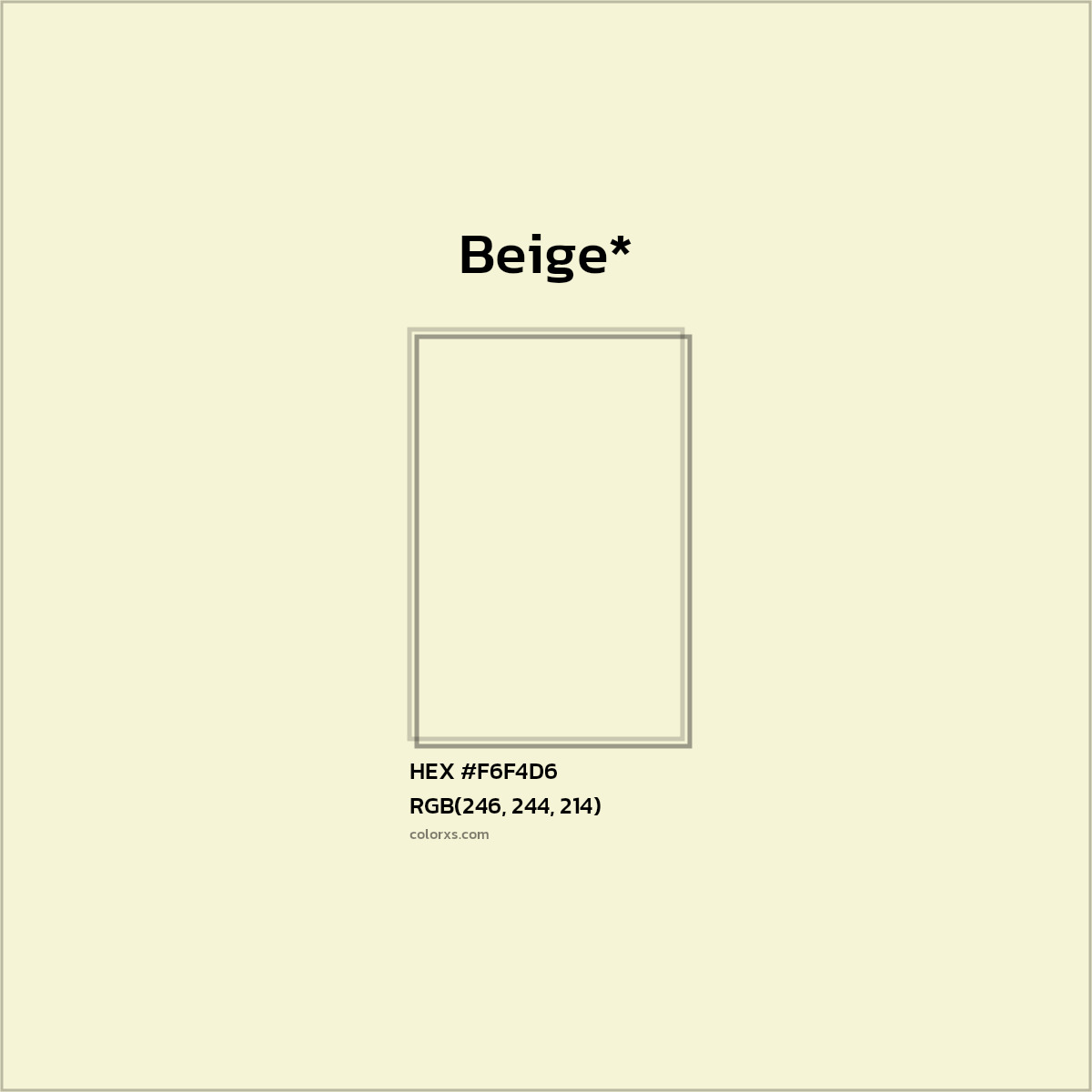 HEX #F6F4D6 Color Name, Color Code, Palettes, Similar Paints, Images