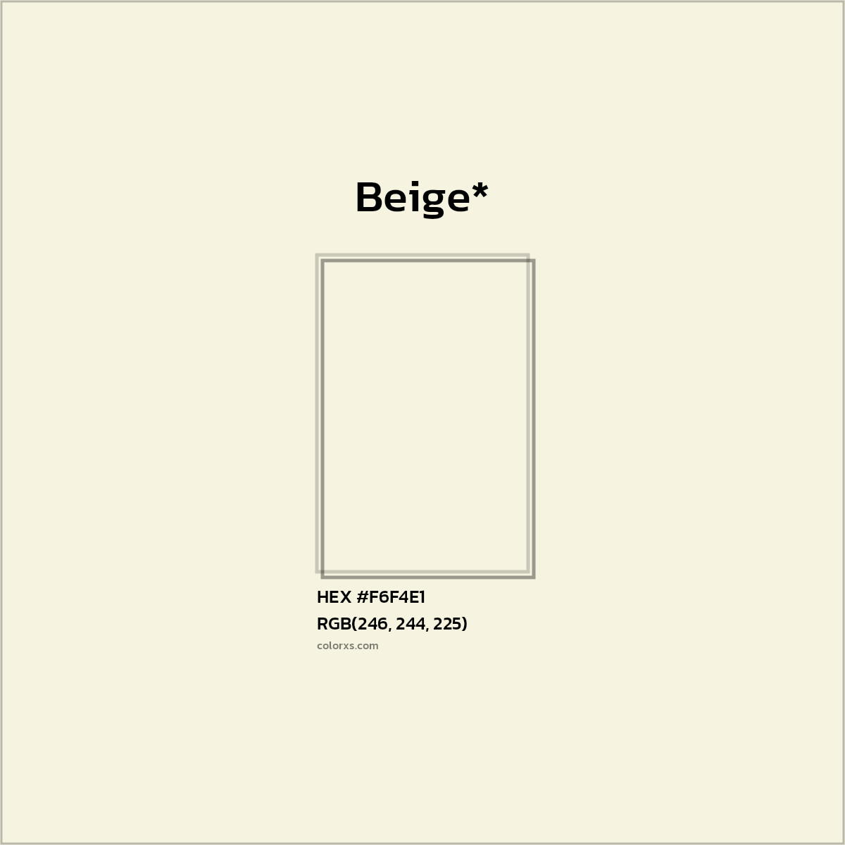 HEX #F6F4E1 Color Name, Color Code, Palettes, Similar Paints, Images