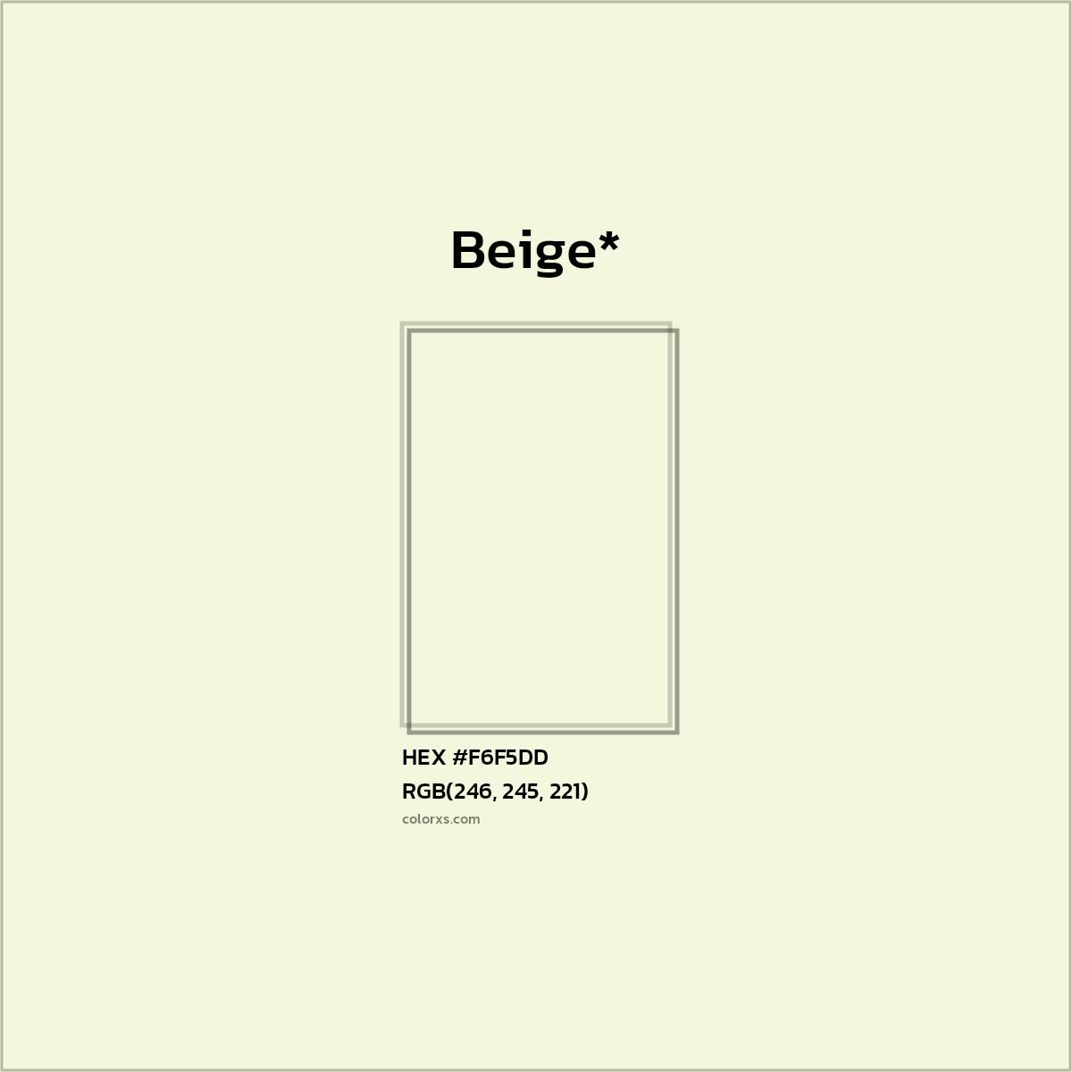 HEX #F6F5DD Color Name, Color Code, Palettes, Similar Paints, Images