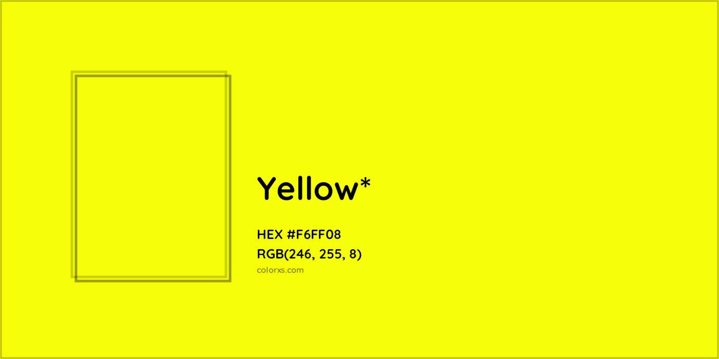 HEX #F6FF08 Color Name, Color Code, Palettes, Similar Paints, Images