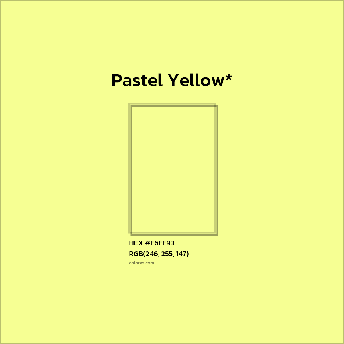HEX #F6FF93 Color Name, Color Code, Palettes, Similar Paints, Images
