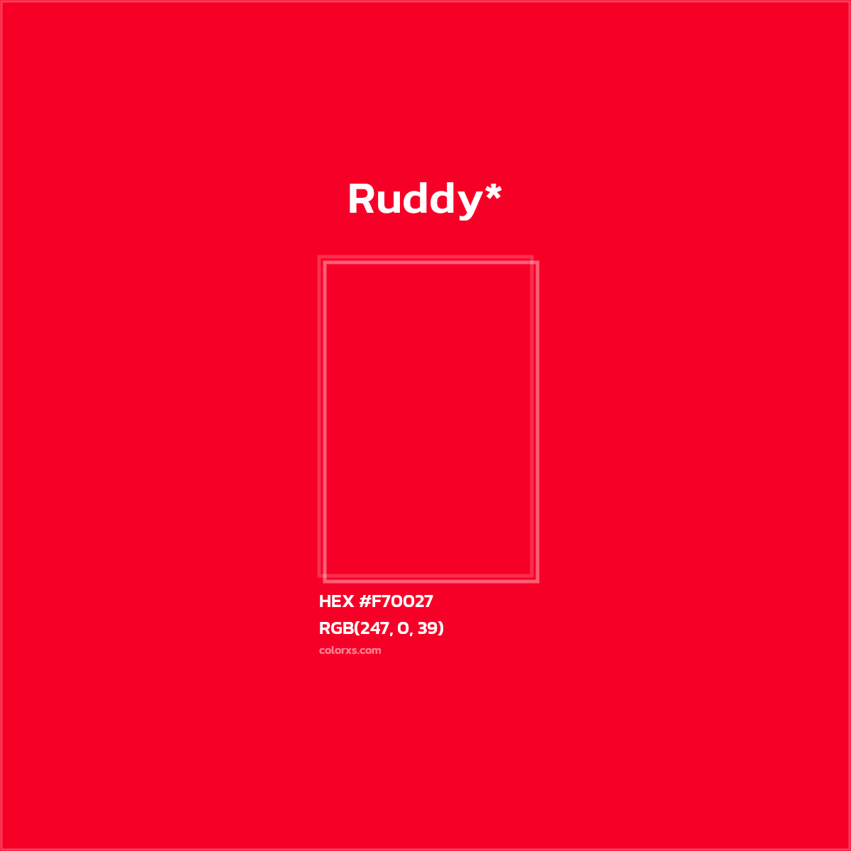 HEX #F70027 Color Name, Color Code, Palettes, Similar Paints, Images