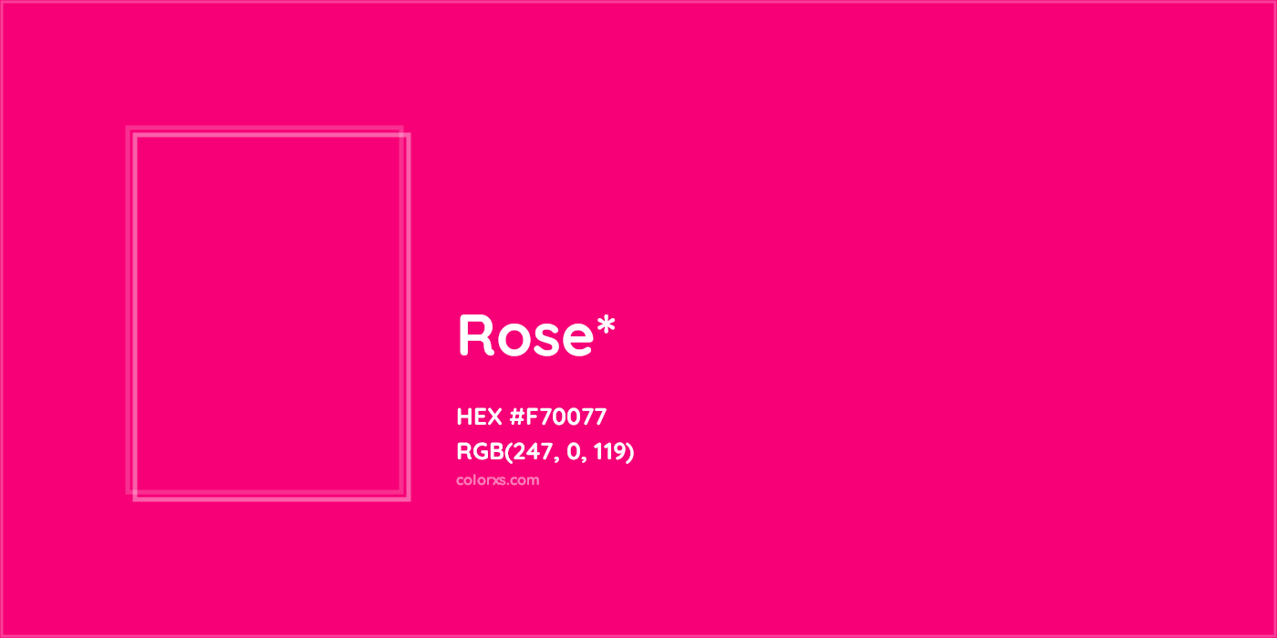 HEX #F70077 Color Name, Color Code, Palettes, Similar Paints, Images