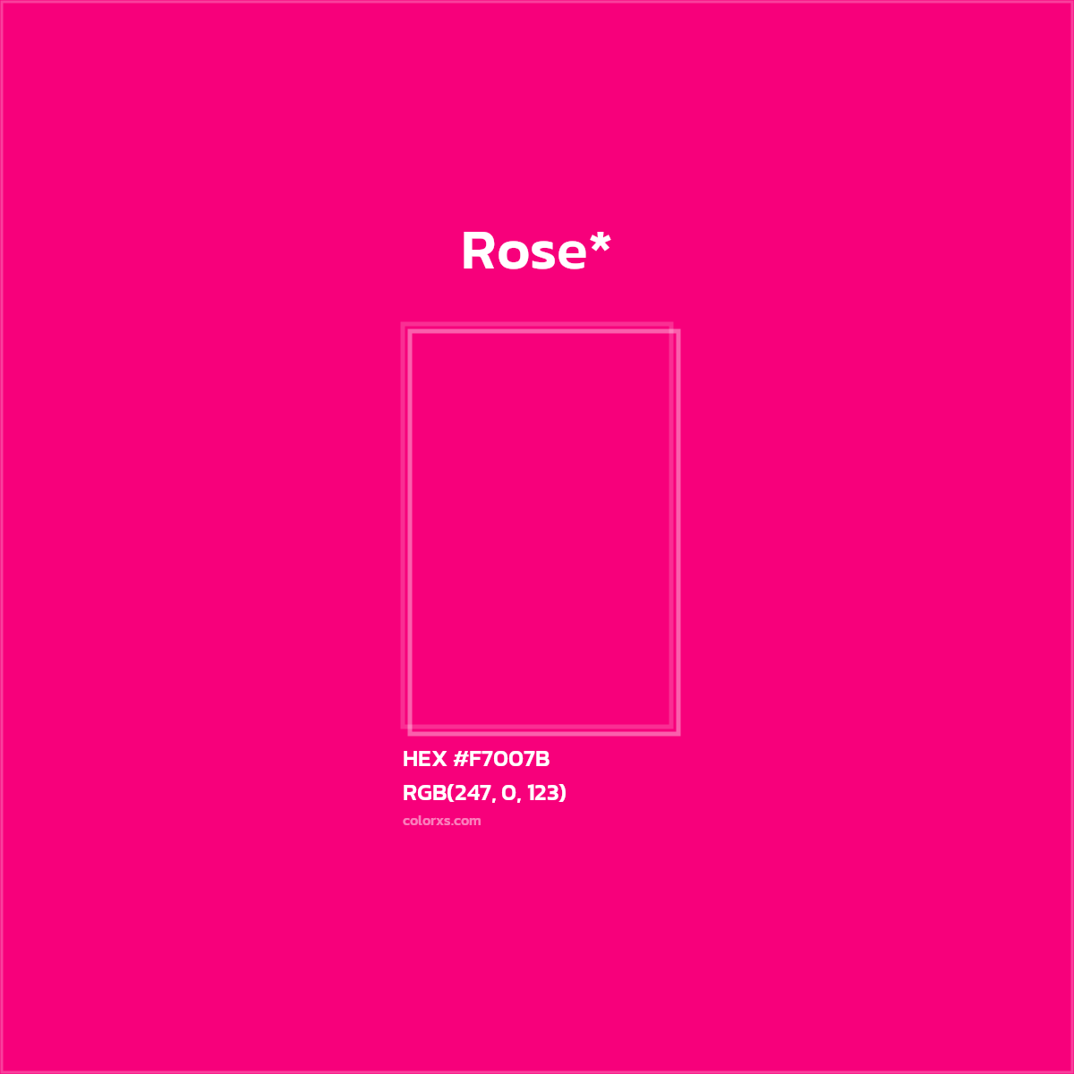 HEX #F7007B Color Name, Color Code, Palettes, Similar Paints, Images