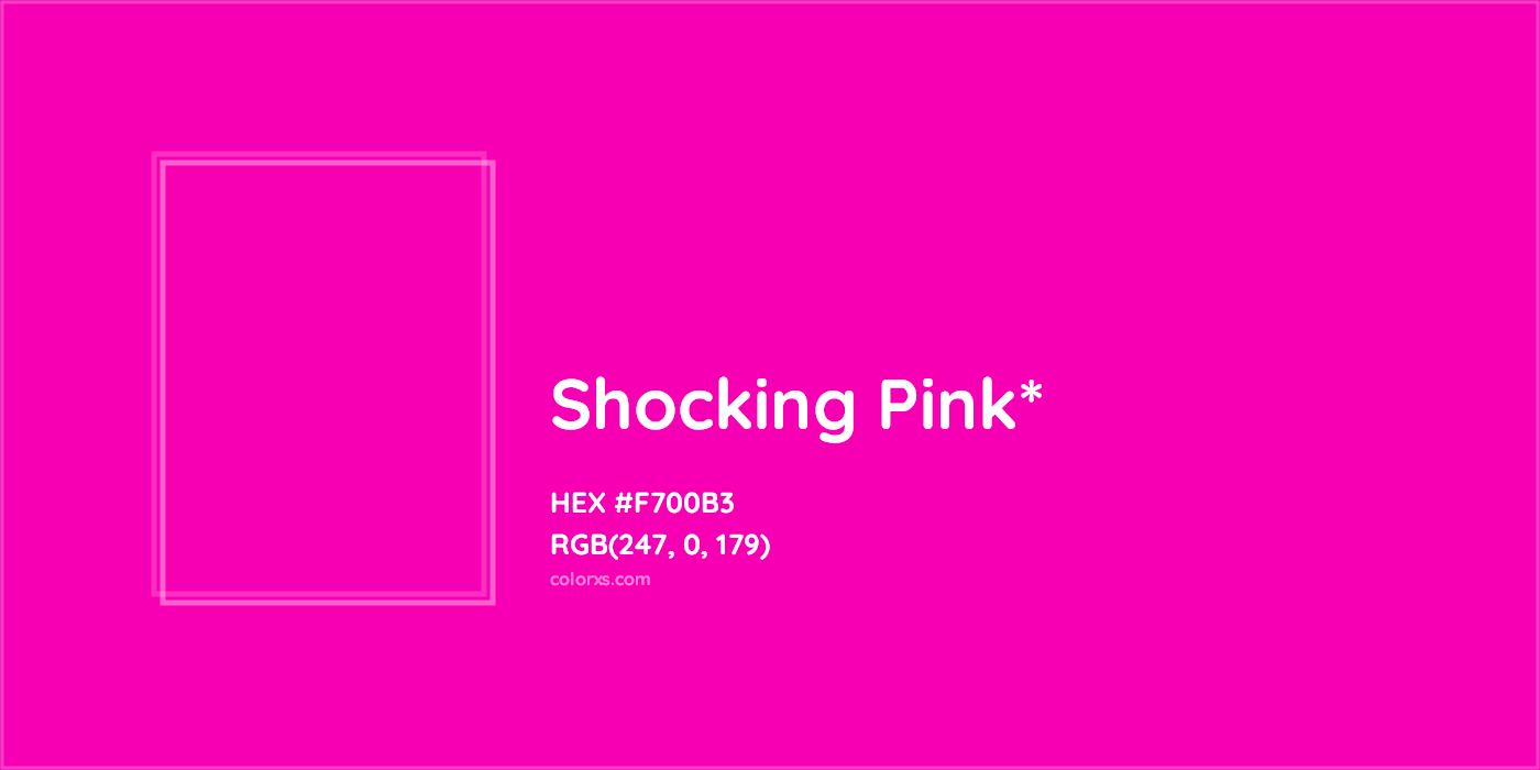 HEX #F700B3 Color Name, Color Code, Palettes, Similar Paints, Images