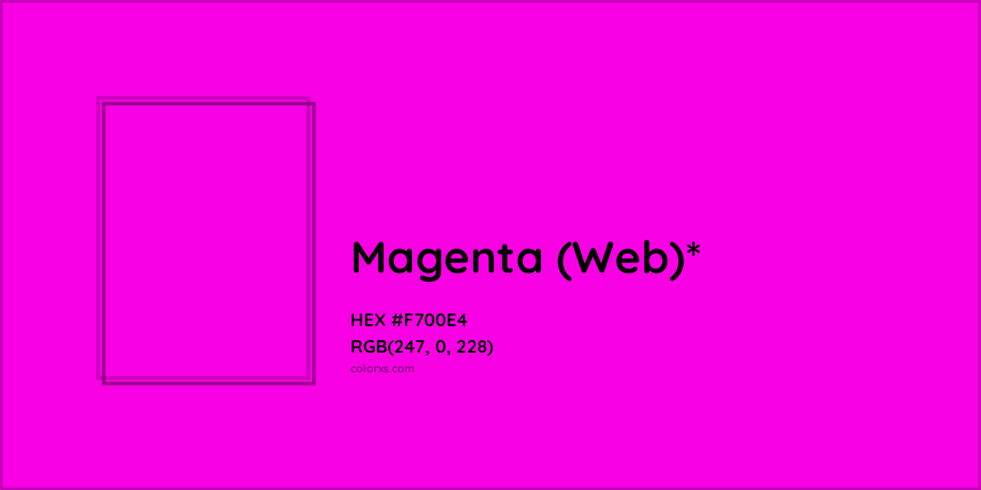 HEX #F700E4 Color Name, Color Code, Palettes, Similar Paints, Images
